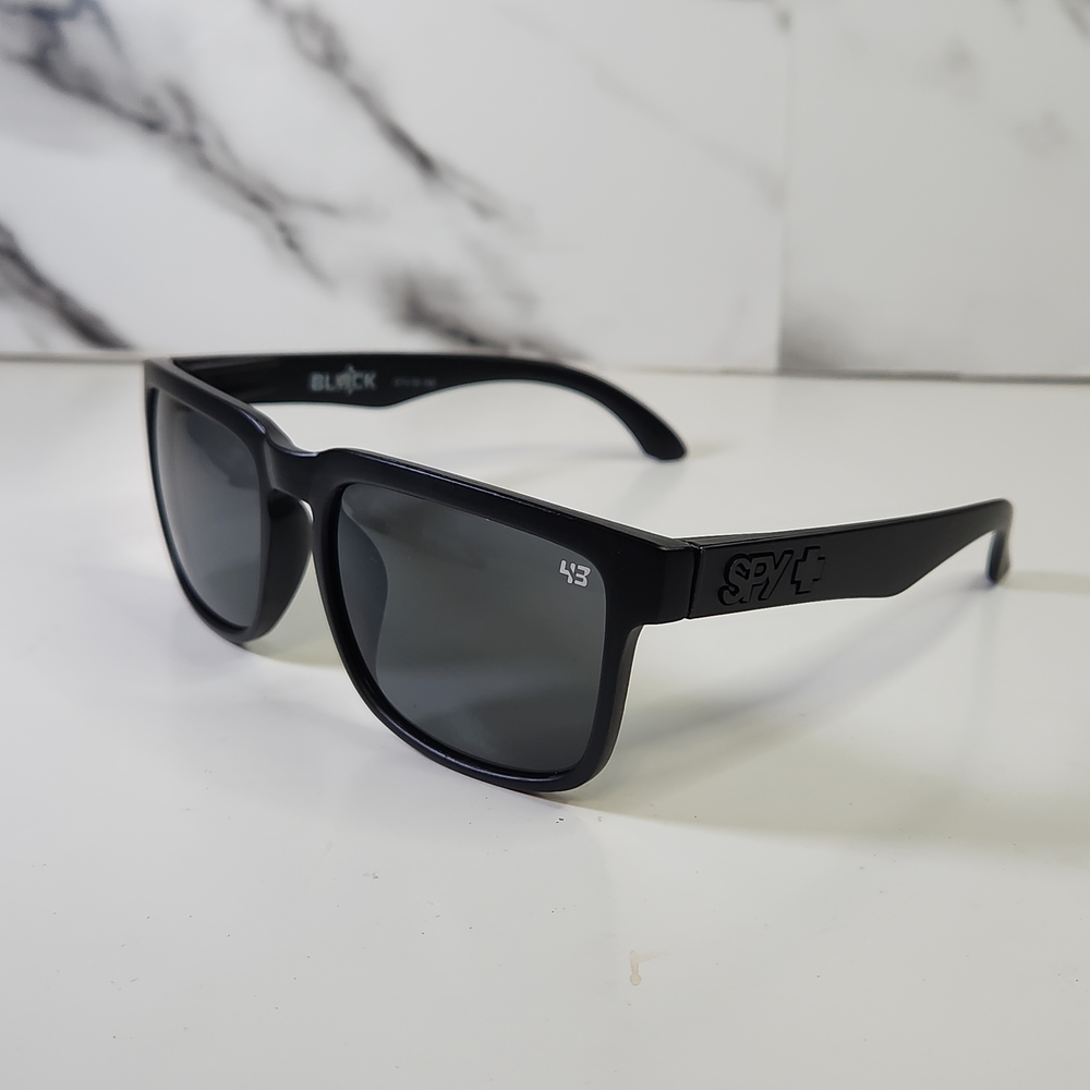 SPY HELM Block 43. Black Helm Sunglasses. 57mm. Black Lenses